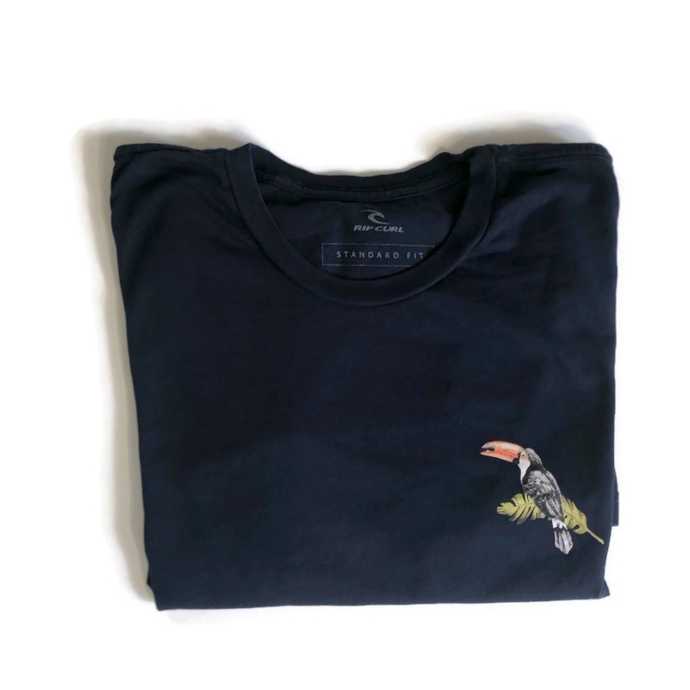 Mens rip curl t-shirt size medium color navy blue standard fit surf products